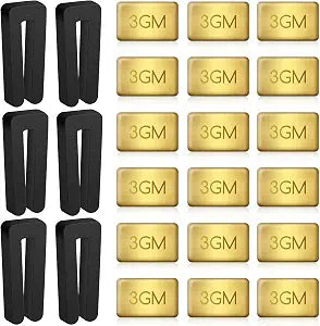 24Pcs Ceiling Fan Balancing Kit, 6 Sets Fan Weights Balance Kit Including 6pcs Fan Balancing Clips and 18pcs Metal Self-Adhesive 3G Weight, Ceiling Fans Balancers, Wobble Reduction, Noise Reduction