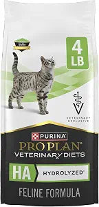 Pro Plan Veterinary Diets Purina HA Hydrolyzed Feline Formula Dry Cat Food - 4 lb. Bag