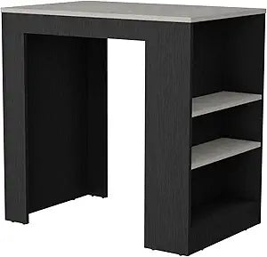 Tuhome Portree Kitchen Island with 3-Side Shelves