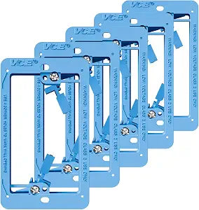 VCELINK Low Voltage Mounting Bracket, Flush Low Voltage Box, Blue 5-Pack