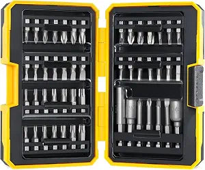 TGFTGF 49PCS Screwdriver Bit Set, S2 Steel Magnetic Nut Driver Bit Set, includes Hex, SQ, Tamper Proof Torx Security Bit Set, PH, SL, and PZ Bit, with 1/4 Hex Drill Bit Extension, Upgraded Version