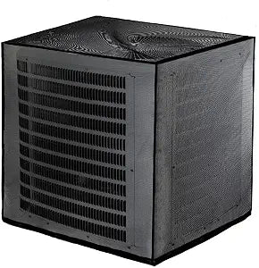 Nicunom Air Conditioner Cover, All Seasons Full Mesh AC Cover for Outside Unit Adjustable Outdoor AC Defender Covers Protect from Clogging of Debris, 35.4"x35.4"x39.4"