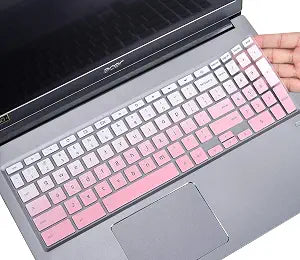 Keyboard Cover Skin for 2022 Acer Chromebook 315 CB315 & Acer Chromebook 715 CB715 15.6, Acer Chromebook 317 CB317 17.3" with Numeric Keypad, Acer Chromebook 15.6 inch Protector, Gradual Pink