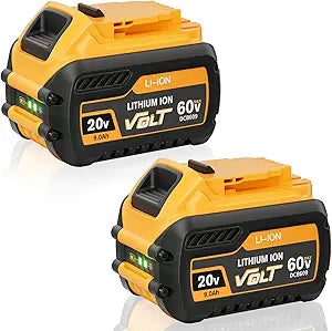 2Pack 9.0Ah Replacement for Dewalt 20V 60V Flexvolt Battery Compatible with Dewalt 20 60 Volt Max Battery DCB609 DCB606 DCB612 DCB200 DCB201 DCB203 DCB204 DCB206 DCB207 DCB209 Cordless Tools