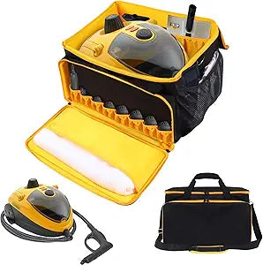 Storage Bag Compatible with Wagner Spraytech C900134 Steamer, Adjustable Steamer Storage Bag Portable Carry Organizer for Steam Cleaner with Extra Pockets for Accessories, Bag Only