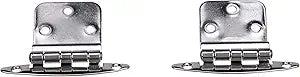 Seachoice Inset Hinges w/ 3/8 in. Inset, Chrome-Plated Brass, 2-3/4 in. X 2-1/8 in., Pack of 2