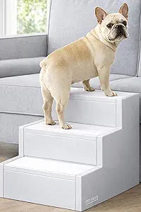 Pet Gear Pet Step III Pet Stairs, Platinum | 3 Step, For Small Dogs and Cats, Up to 50 pounds, Lightweight, No Tools Required