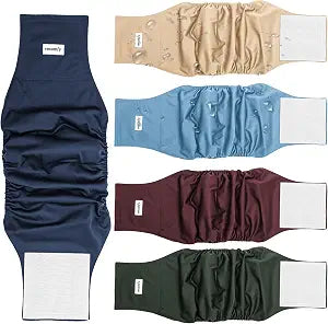 Vecomfy Belly Bands for Male Dogs(5 Pack),Premium Washable Reusable Extra Large Dog Belly Wrap Leakproof Doggie Diapers,XXL