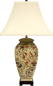 Red Lantern 25" Autumn Birds and Flowers Vase Lamp