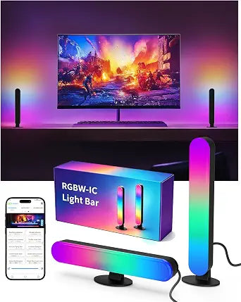 BASON LIGHTING Smart Light Bars, Music Sync Desk Lights for PC, Bluetooth