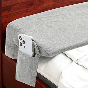 Novabright 76"x8"x5" Bed Wedge Pillow Gap Filler for Headboard Gap Filler Bed Wedge Pillow with Side Pocket Gaps Mattress Wedges Gaps Fillers to Stop Items Falling Down, Removable and Washable