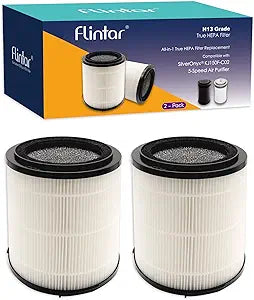 Replacement Filter, Compatible with SilverOnyx 5-Speed Air Purifier KJ150F-C02, 3-in-1 H13 Grade Filtration, For Large Room 500 sq ft, 2-Pack