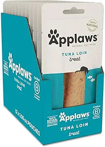 Applaws Whole Tuna Loin Cat Treats 12-Pack, Single Ingredient, Grain Free, High Protein, Freeze Dried Cat Treats, No Fillers, No Artificial Additives (12 x 1.06 oz)