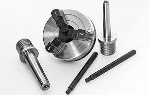 Wood Lathe Chuck,3 inch 3 jaw With MT-1 and MT-2 Arbor Shank,with 1 x 8TPI Thread,for Woodworking Lathe Tools