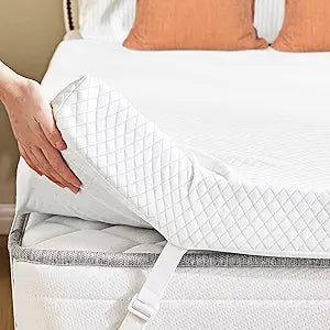 Sweetcrispy Memory Foam Mattress Topper Twin with Removable Soft Cover, 4 Inch Thick Gel Infused Cooling Memory Foam Pad for Twin Size Bed, Sleeper Sofa, RV, Camper, CertiPUR US Certified