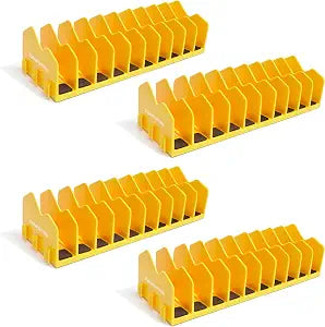 Cenfoge Plier Organizer, Plier Rack, Plier Holder and Cutter Organizer with Non-Slip Rubber Base, PlierOrganizer for Tool Box Drawer, 40 Slots, Tool Storage, Plier Rack (4 PC-Yellow)