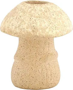 47th & Main Taper Candle Holders for Candlesticks, Woodland Decor Mushroom Decorative Candle Holder for Dining Table Centerpiece, 2.5" Diameter x 3.25" Tall, Cream