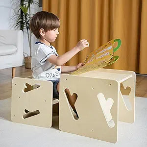 bbgroundgrm Wooded Table and Chair Set