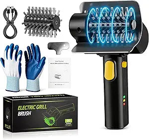 Electric Grill Brush, Wireless Rechargeable BBQ Grill Cleaning Brush, 304 Stainless Steel Rotary Brush Head, Automatic Grill Cleaner for Outdoor, Camping, Patio & Barbecue Grills