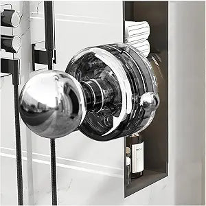 Powerful Suction Cup Glass Mirror Door Handle, Refrigerator Drawer Bathroom Wall armrest, Bathtub Shower Handle Kitchen Drawer Cabinet knob Suction Cup (Black)