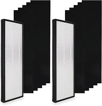 PUREBURG NEA-F1 Replacement Filter Compatible with Eureka Instant Clear NEA120 & Toshiba Smart WiFi Air Purifiers,2-Pack H13 HEPA Activated Carbon Pre-Filters