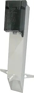 GPD19W-1 Gard-N-Post Low-Profile Outdoor Landscape Lighting Post Enclosure with Outlet Cover, 19.5-Inch, White, 1-Pack