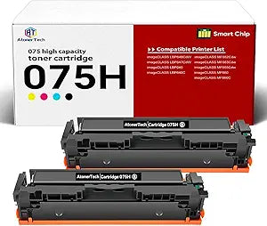 075H / 075 High Yield Black Toner Cartridge Compatible for Canon 075 075H Toner Cartridge with ImageCLASS MF665Cdw LBP646Cdw LBP647Cdw Printers|High Capacity 075H 2 Black Ink