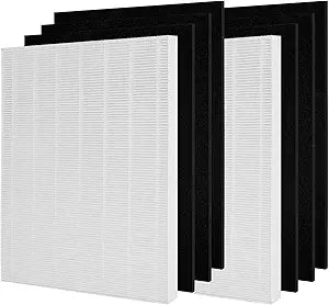 D480 Replacement Filter D4 Compatible with Winix D480 Air Purifier,Replace 1712-0100-00, 2 True HEPA + 6 Carbon Filters