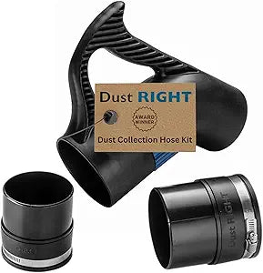 Dust Right Dust Collector Accessories Kit Includes Quick Change Floor Sweep, Quick Change Handle, Extension Wand, & Removable Grate - Dust Collection & Air Filtration (Quick-Change Tool Set)