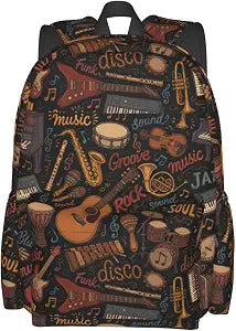 Music Backpack Laptop Backpacks Multipurpose Daypack For Men Women Travel Hiking
