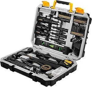 DEKOPRO 150 Piece Tool Set, General Household Hand Tool Kit, Home Repair Tool Kit with Plastic Toolbox Storage Case for DIY Project, Home Maintenance