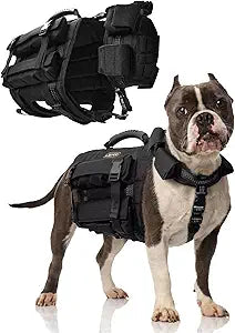 Dog Weight Vest for Exercise, Adjustable Dog Training Vest with Pocketed Design, No Weights Included, Reflective Walking and Conditioning Vest for Medium and Large Dogs, M