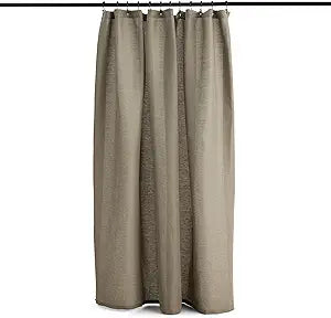 Preston Lane Stonebridge Linen Cotton Shower Curtain, 72" x 72"  67% Linen 33% Cotton Blend, Fabric Bathroom Curtain with Reinforced Holes with Stitching, Made in Portugal, Eucalyptus