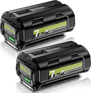 2Pack 7.0Ah Replacement for Ryobi 40V Lithium Battery Compatible with Ryobi 40 Volt Battery OP4050A OP40601 OP4026A OP4040 OP4030 OP4050 OP40501 OP4015 OP40261 OP40201 OP40401 OP40602 Cordless Tools