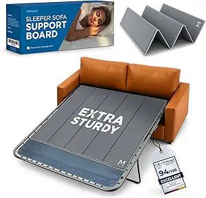 Meliusly Sleeper Sofa Support Board Queen Size (60x48) Heavy Duty Wood Sofa Bed Board for Pull Out Couch, Foldable Mattress Support Under Mattress Bar Shield, Sofa Bed Support, Folding Bed Board