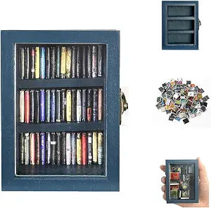 SIHPTO Mini Wooden Bookshelf Desktop Decor Gift for Book Lovers