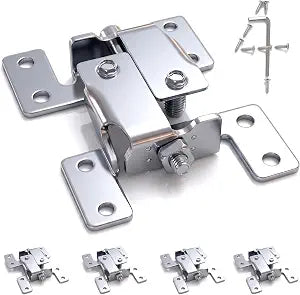 Countertop Joint Fasteners Double Action - 4-Pack, Adjustable Flip Bolt Fastener for Counter-top Table-top Connector Hardware, Miter Draw Bolt Joint Seam Woodwork Surface Connector Kit