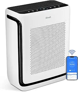 LEVOIT Air Purifiers for Home Large Room Up to 1875 Ft┬▓ with Washable Pre-Filter, AHAM VERIFIDE, Air Quality Monitor, HEPA Sleep Mode for Allergies, Pet Hair in Bedroom, Vital 200S-P, White