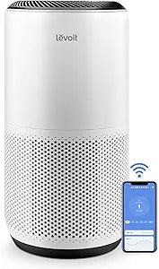 LEVOIT Air Purifiers for Home Large Room Up to 1733 Ft┬▓ With HEPA Sleep Mode, AHAM VERIFIDE, Auto Mode, Air Quality Monitor, Smart WiFi, 3-in-1 Filter For Pet Allergy, Smoke, Dust, Core 400S-P, White