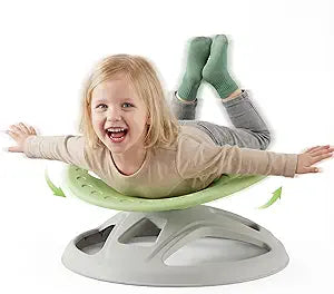 Brelley Sensory Spinning Chair for Autistic Kids, Swivel Chair, Sensory Toys Gifts for Toddlers with ADHD, Sit and Spin Toys, Training Body Coordination, Indoor & Outdoor, 3+ Years, Green