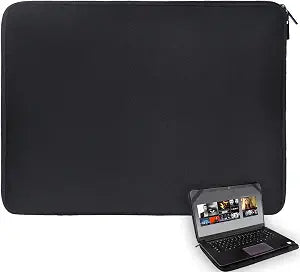 12 inch Laptop Sleeve Black Neoprene Notebook Carrying Bag/Pouch Cover with 4 Elastic Bands for 11.6" MacBook Air ASUS Dell HP Acer Samsung Chromebook/12.3" Microsoft Surface Pro 6 4