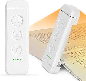 Glocusent USB Rechargeable Book Light, Portable Clip-on LED Reading Light