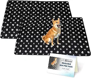 EZwhelp Reusable Dog Pee Pads, Washable Waterproof Mats for Dog Potty Training or Whelping Pads, 48x48 Inch, 2 Pack