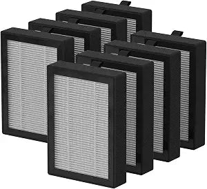 LV-H128 Replacement Filter for LEVOIT LV-H128, PUURVSAS (HM669A), ROVACS (RV60) Air Cleaner Purifier, LV-H128-RF, 8 Pack