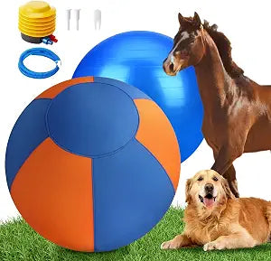 18" Herding Ball for Dogs, Dual-Layer Herding Toy with Protective Cover, Durable Giant Dog Ball for Australian Shepherd, Cattle Dog, Border Collie for Outdoor Play