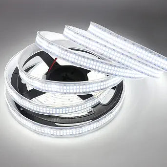 LEDENET LED Strip Lights Cold White 6500K Double Row 2835 SMD DC 12V IP67