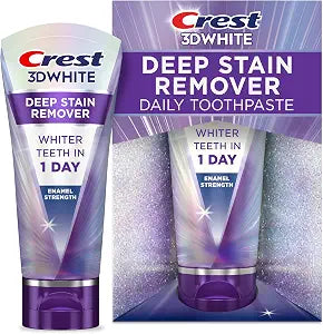 Crest 3DWhite Deep Stain Remover Enamel Strength Daily Toothpaste - 2.1oz - Daily Use - Next-Level Whitening - 1-Day Turnaround