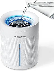 SP SpacePlayer Cool Mist Humidifier for Bedroom, 3L Top Fill Ultrasonic, 4000mAh Cordless Portable Humidifier, Quiet 23dB, Auto Shut-Off, Timer, Easy Clean, for Baby Nursery, Plants, Home Office