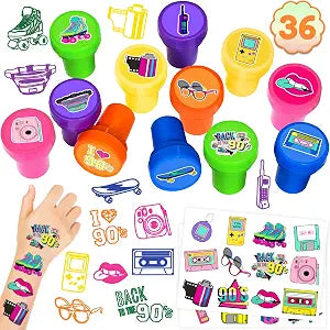 36PCS 90s Party Favors,1990s Retro Themed Birthday Supplies