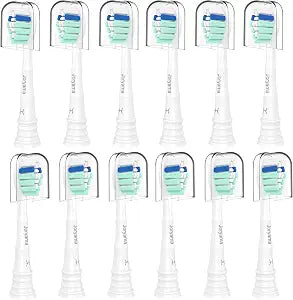 Replacement Toothbrush Heads for Philips Sonicare Replacement Heads, Electric Replacement Brush Head Compatible with Phillips Sonicare C2 C1 4100,12 Pack